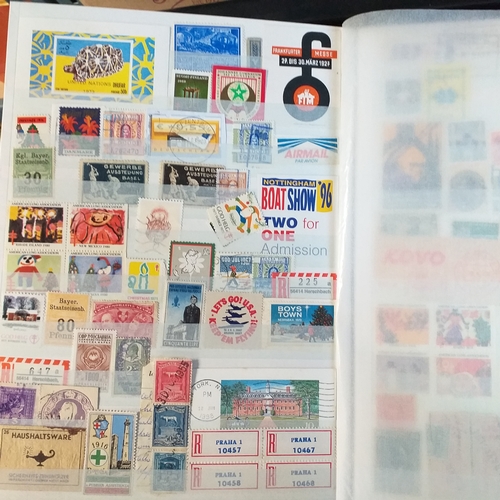 177 - An 8/18 page/side stock book of Cindarella's/local posts, revenues, Charity labels and other etc.  E... 