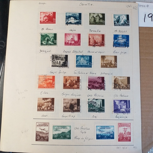 195 - Small selection on 7 sheets ranging between 1941-44, mostly mounted mint etc.  Est £10-15