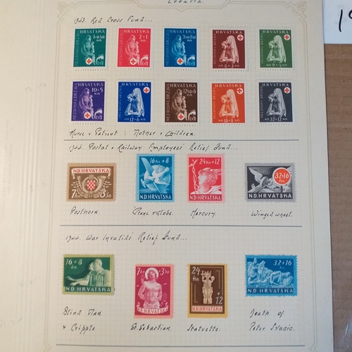 195 - Small selection on 7 sheets ranging between 1941-44, mostly mounted mint etc.  Est £10-15