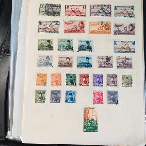 200 - Egypt used collection on 7 pages - 217 stamps from early to 1960's Est £10