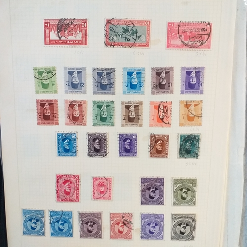 200 - Egypt used collection on 7 pages - 217 stamps from early to 1960's Est £10