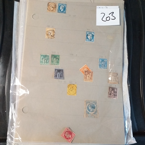 203 - Used collection - early to mid 1960's on 37 leaves - good selection, viewing required.  Est £20-25