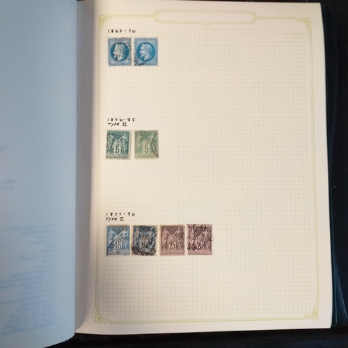 205 - France used collection 1863-1961 in a green Simplex album  Est £20-30