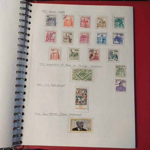 207 - West Germany used collection 1950's to 1980 in red multi-ring folder.Est  £20-30