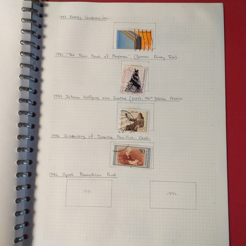 207 - West Germany used collection 1950's to 1980 in red multi-ring folder.Est  £20-30