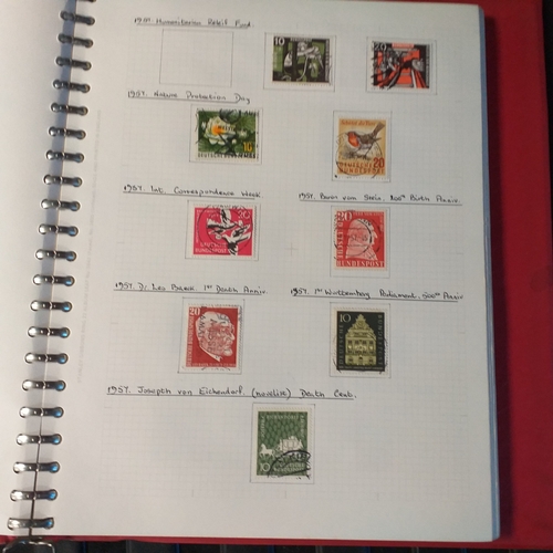 207 - West Germany used collection 1950's to 1980 in red multi-ring folder.Est  £20-30