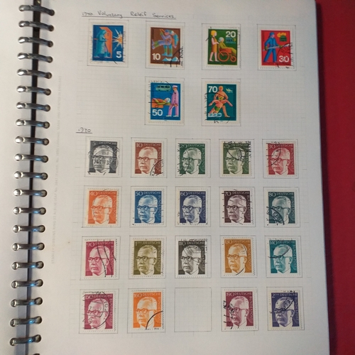 207 - West Germany used collection 1950's to 1980 in red multi-ring folder.Est  £20-30