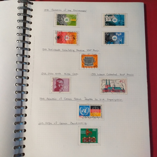 207 - West Germany used collection 1950's to 1980 in red multi-ring folder.Est  £20-30