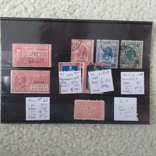 536 - Mint and Very Fine used selection on 4 small stock  cards - PTS £142