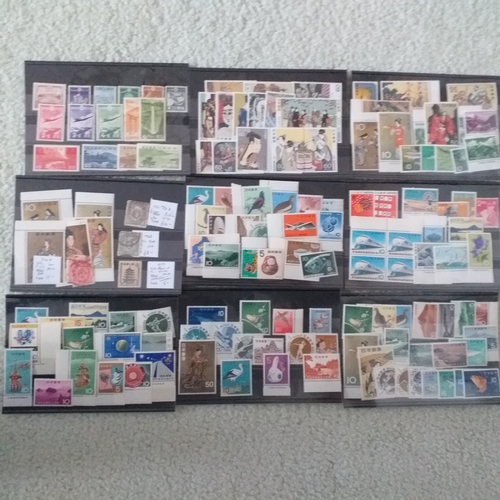 538 - Japan - M/Used selection - early are used, later are mostly MNH but some LH/mint on 24 stock cards, ... 