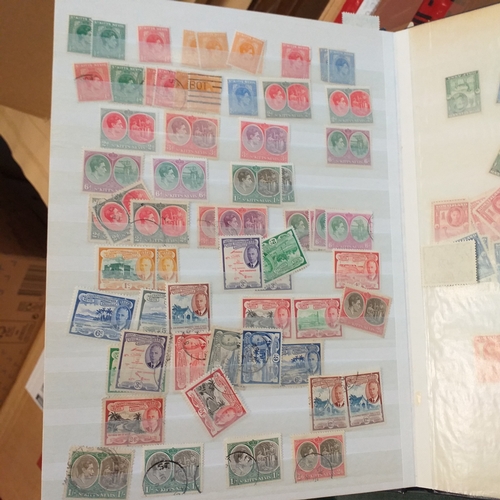 12 - Box:  6  part remaindered collections; Hong Kong, New Zealand, Pacific Islands, Caribbean Islands. G... 