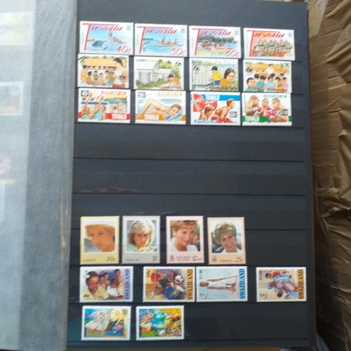 12 - Box:  6  part remaindered collections; Hong Kong, New Zealand, Pacific Islands, Caribbean Islands. G... 