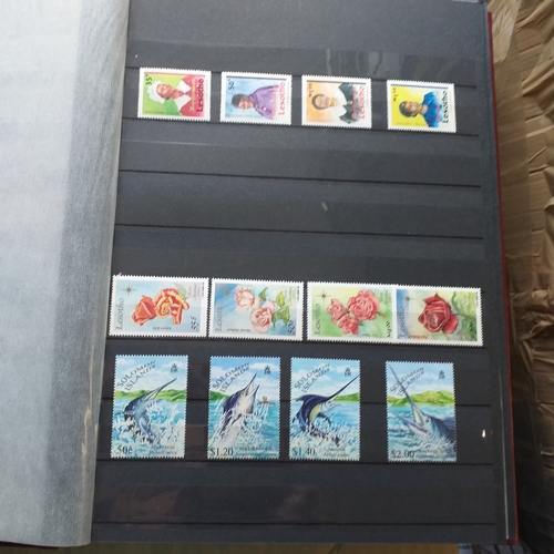 12 - Box:  6  part remaindered collections; Hong Kong, New Zealand, Pacific Islands, Caribbean Islands. G... 