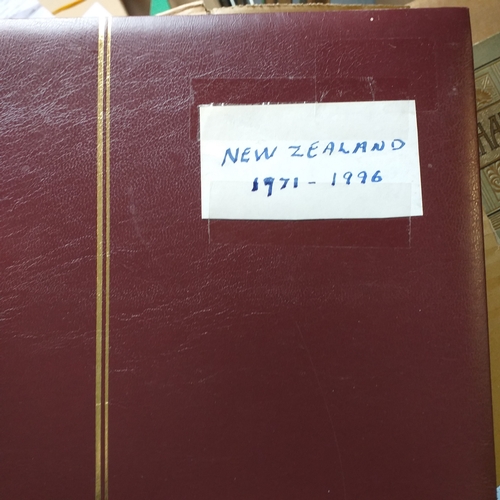 12 - Box:  6  part remaindered collections; Hong Kong, New Zealand, Pacific Islands, Caribbean Islands. G... 