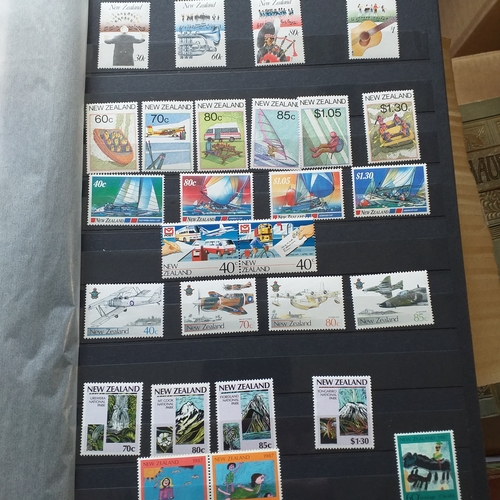 12 - Box:  6  part remaindered collections; Hong Kong, New Zealand, Pacific Islands, Caribbean Islands. G... 