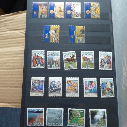 12 - Box:  6  part remaindered collections; Hong Kong, New Zealand, Pacific Islands, Caribbean Islands. G... 