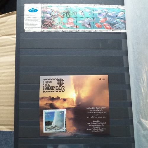 12 - Box:  6  part remaindered collections; Hong Kong, New Zealand, Pacific Islands, Caribbean Islands. G... 