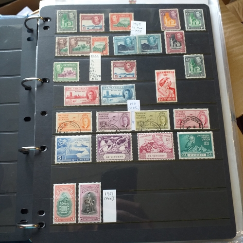 12 - Box:  6  part remaindered collections; Hong Kong, New Zealand, Pacific Islands, Caribbean Islands. G... 