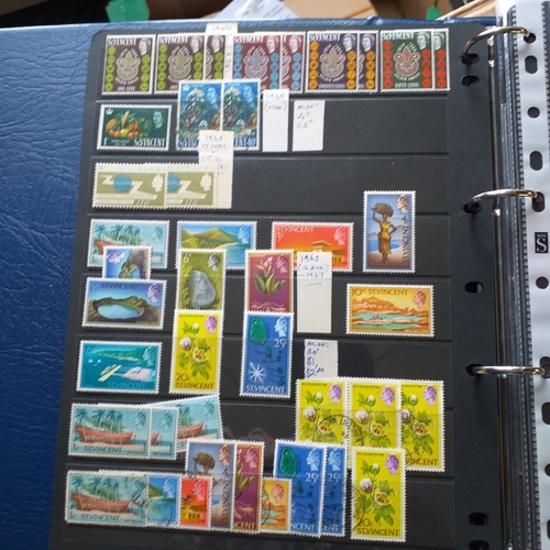 12 - Box:  6  part remaindered collections; Hong Kong, New Zealand, Pacific Islands, Caribbean Islands. G... 