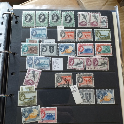 12 - Box:  6  part remaindered collections; Hong Kong, New Zealand, Pacific Islands, Caribbean Islands. G... 