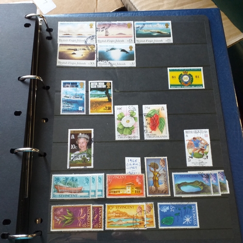 12 - Box:  6  part remaindered collections; Hong Kong, New Zealand, Pacific Islands, Caribbean Islands. G... 