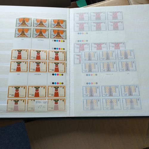 12 - Box:  6  part remaindered collections; Hong Kong, New Zealand, Pacific Islands, Caribbean Islands. G... 