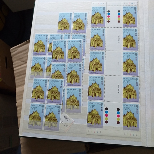 12 - Box:  6  part remaindered collections; Hong Kong, New Zealand, Pacific Islands, Caribbean Islands. G... 