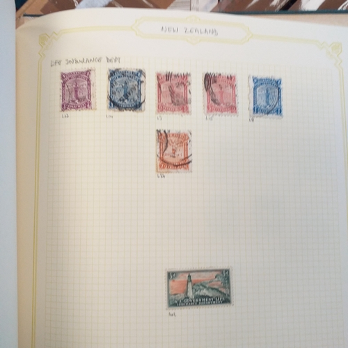 12 - Box:  6  part remaindered collections; Hong Kong, New Zealand, Pacific Islands, Caribbean Islands. G... 