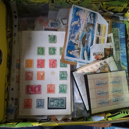 13 - New Zealand:  Shoe box contains a large quantity of Kiloware, mostly off paper, with a few health mi... 