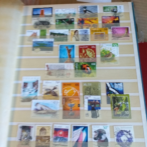 17 - Innoteck Box containing stamps off paper in packets, mostly Channel Is, IOM  & Falklands total weigh... 