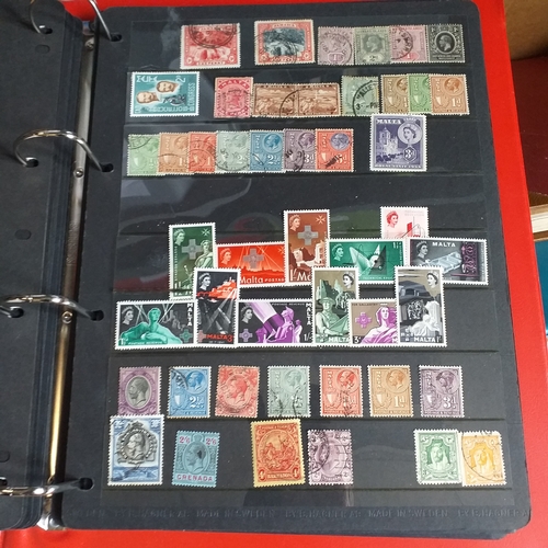 2 - Large box (heavy) of World albums, Includes2 x Britannia Channel Is collections, Album of Commonweal... 