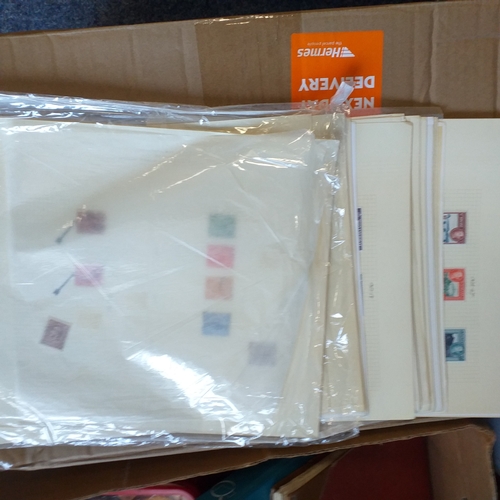 20 - Box: All World collection includes album sheets, stock cards and packets. There are a number of club... 