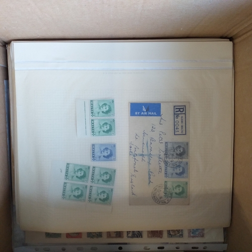 20 - Box: All World collection includes album sheets, stock cards and packets. There are a number of club... 