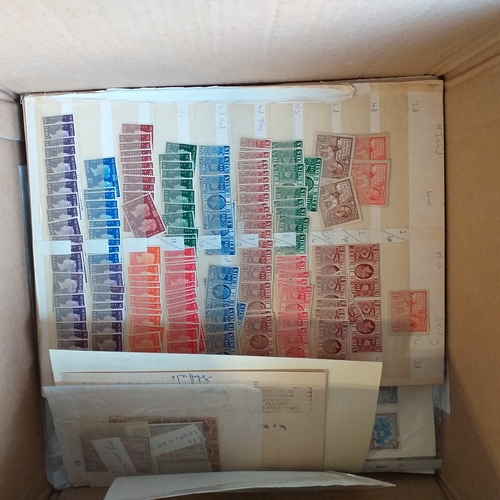 20 - Box: All World collection includes album sheets, stock cards and packets. There are a number of club... 