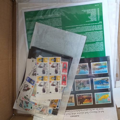 20 - Box: All World collection includes album sheets, stock cards and packets. There are a number of club... 