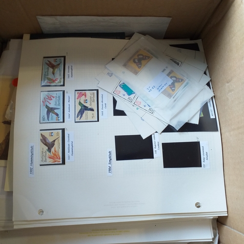 20 - Box: All World collection includes album sheets, stock cards and packets. There are a number of club... 