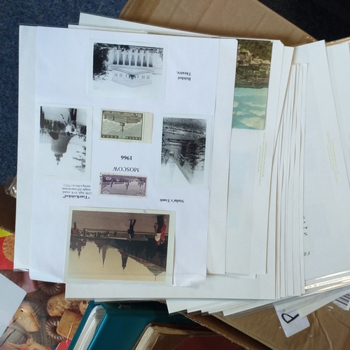 20 - Box: All World collection includes album sheets, stock cards and packets. There are a number of club... 