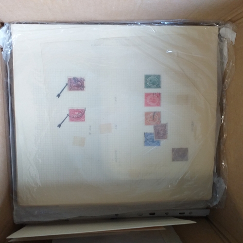 20 - Box: All World collection includes album sheets, stock cards and packets. There are a number of club... 