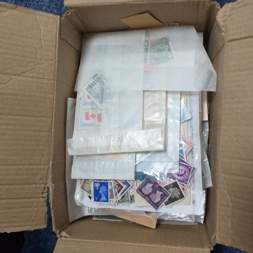 27 - Small glory box, stamps loose in packets, on piece and a few on covers.