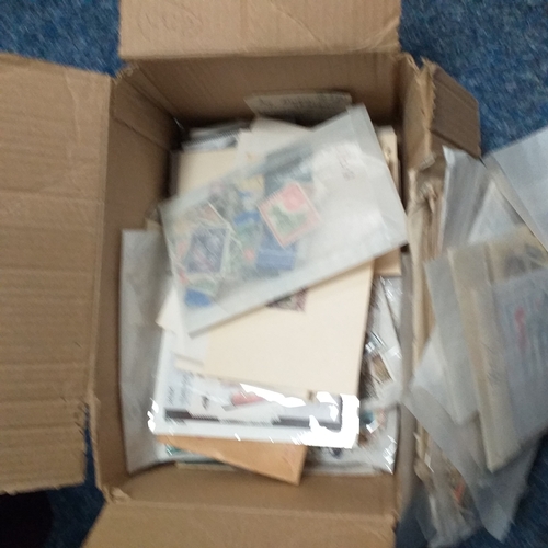 27 - Small glory box, stamps loose in packets, on piece and a few on covers.