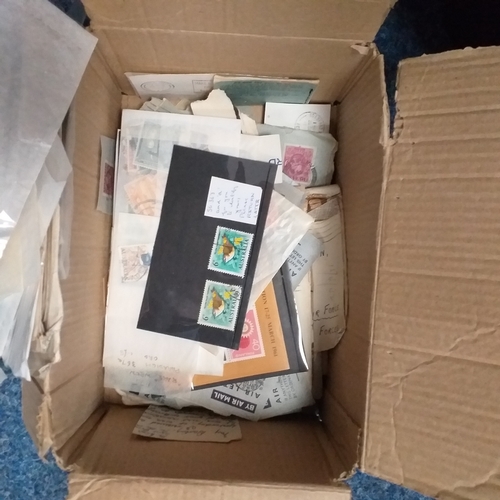 27 - Small glory box, stamps loose in packets, on piece and a few on covers.