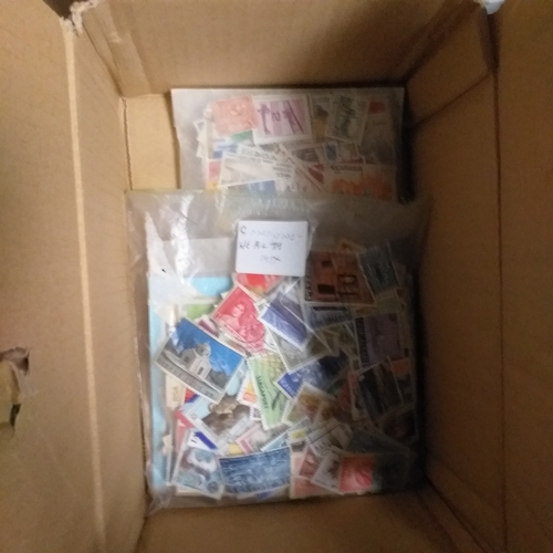 28 - Small glory box, stamps loose in packets, on piece and a few on covers incl a small boxes of French ... 