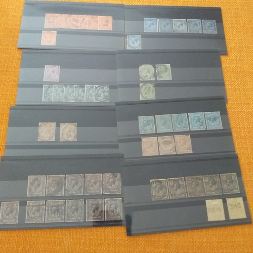 30 - Ice cream container containing approximately 150+ 2 row stock cards of early GB QV to KEVIII, some m... 