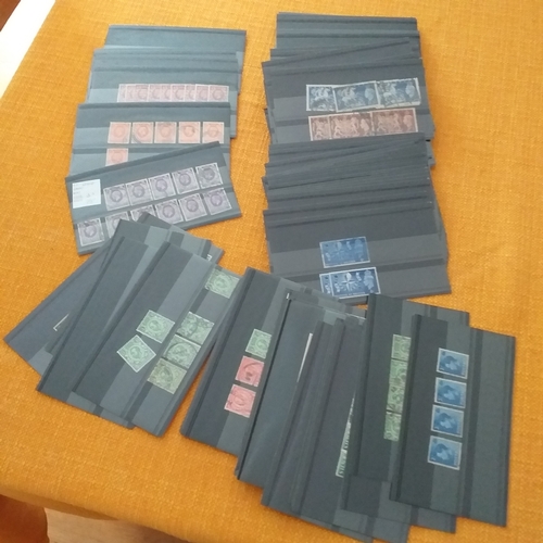 30 - Ice cream container containing approximately 150+ 2 row stock cards of early GB QV to KEVIII, some m... 