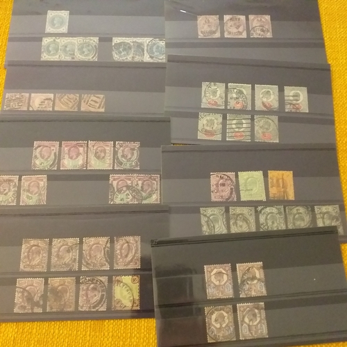 30 - Ice cream container containing approximately 150+ 2 row stock cards of early GB QV to KEVIII, some m... 