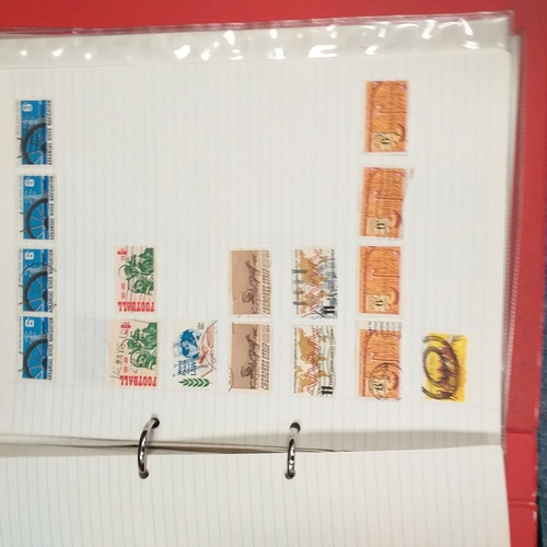 4 - Box containing 15 multi-ring/4 ring binder housing colections of USA (x3), France, and  aGB & Britis... 