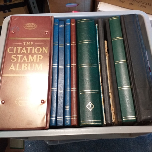 37 - Glory box of world collections in albums and stock books (6 good stock books), Large Citation stamp ... 