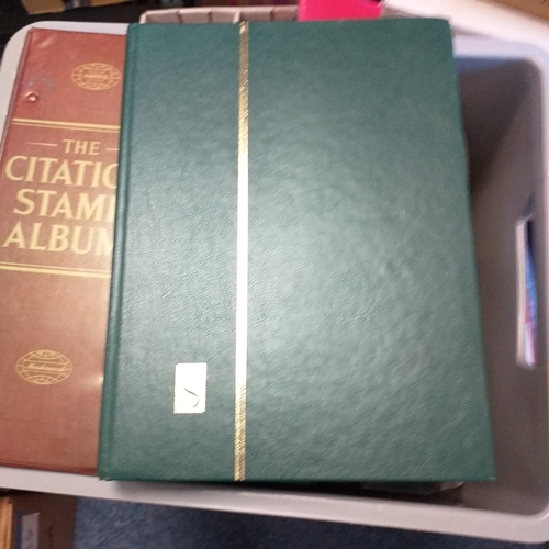 37 - Glory box of world collections in albums and stock books (6 good stock books), Large Citation stamp ... 