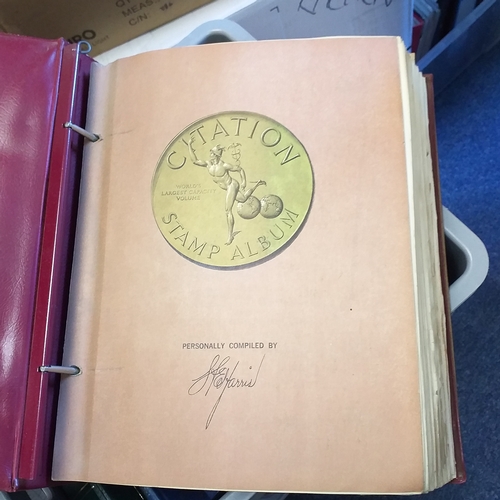 37 - Glory box of world collections in albums and stock books (6 good stock books), Large Citation stamp ... 