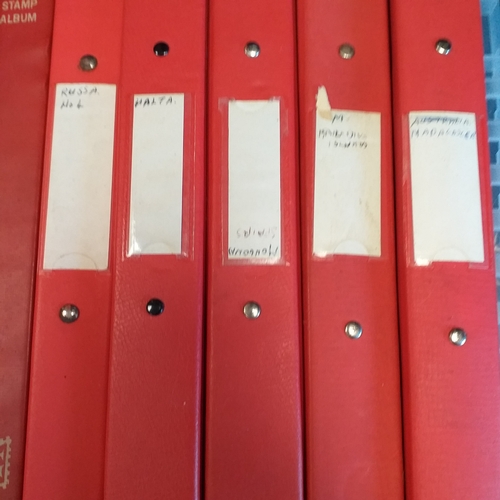 39 - Large box of 14 albums countries include, Norway, Poland, Mexico, Portugal, Russia, Malta, Spain and... 